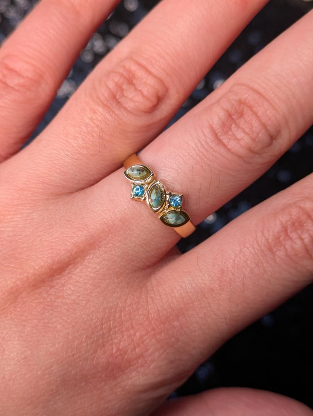 Bague turquoise d&#039;Afrique 