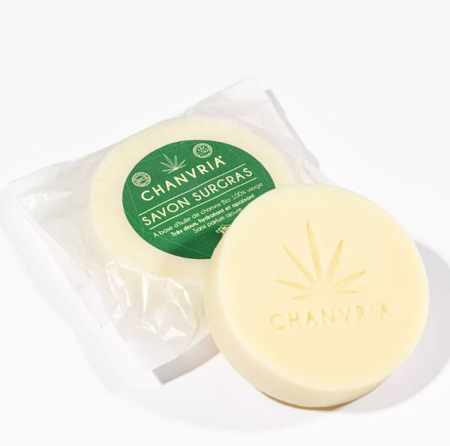 Savon surgras à l'huile de chanvre 90gr - Chanvria