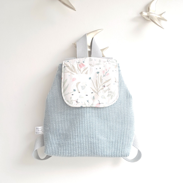 Sac à dos enfant &quot;biche bleu ciel&quot;