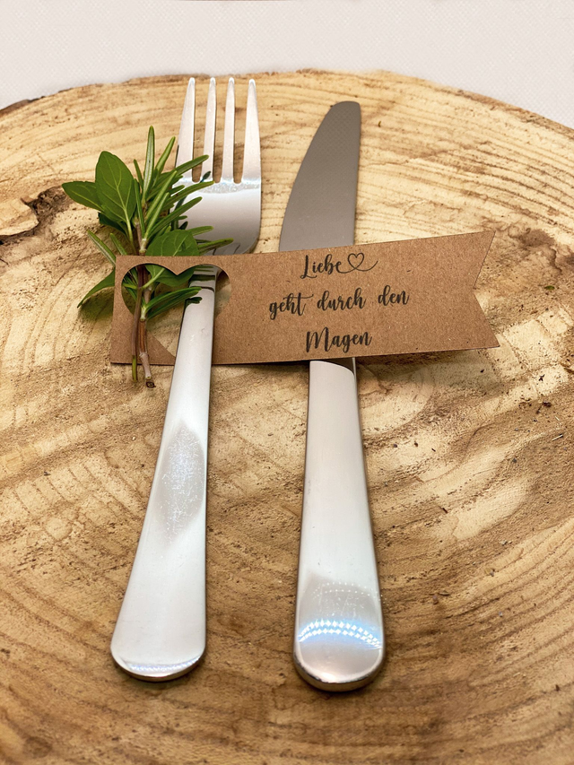 Besteckanhänger „Liebevolle Botschaften“ – Set mit 10 Stück