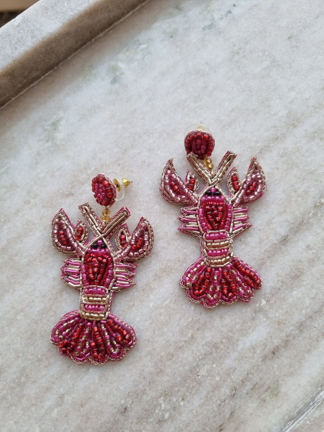 Statementohrringe HUMMER rot/pink