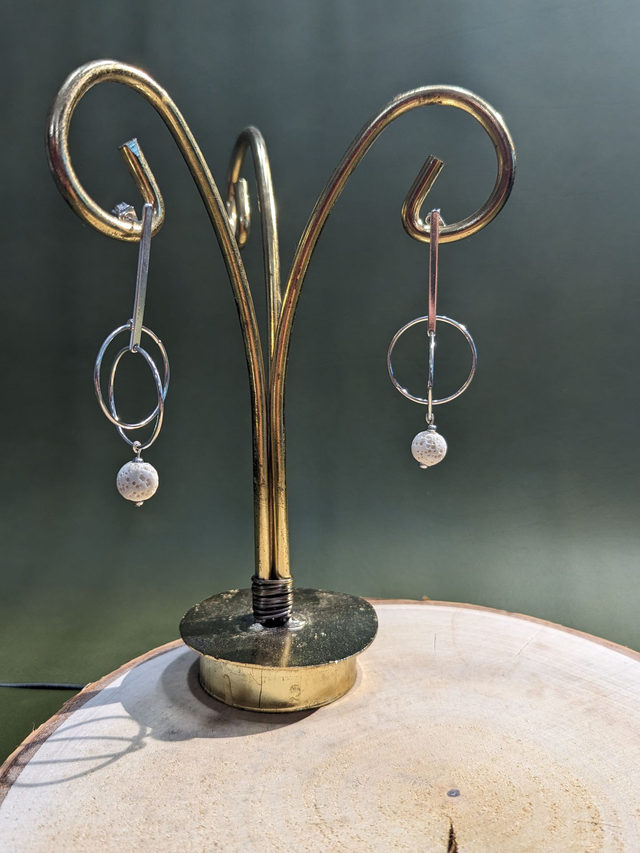 "Taffoni" - Pendants, Lave Blanche et Argent