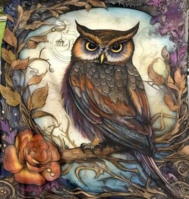 Hibou couverture 130 cm x 150 cm