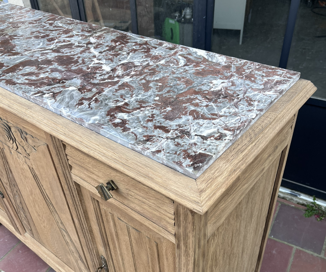 Grand buffet art déco en chêne massif