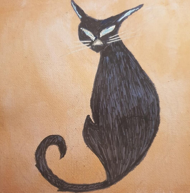 Max the Black Cat Original Art Print 