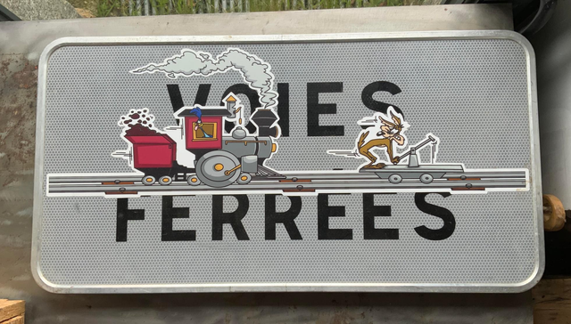 Panneau beep beep coyote