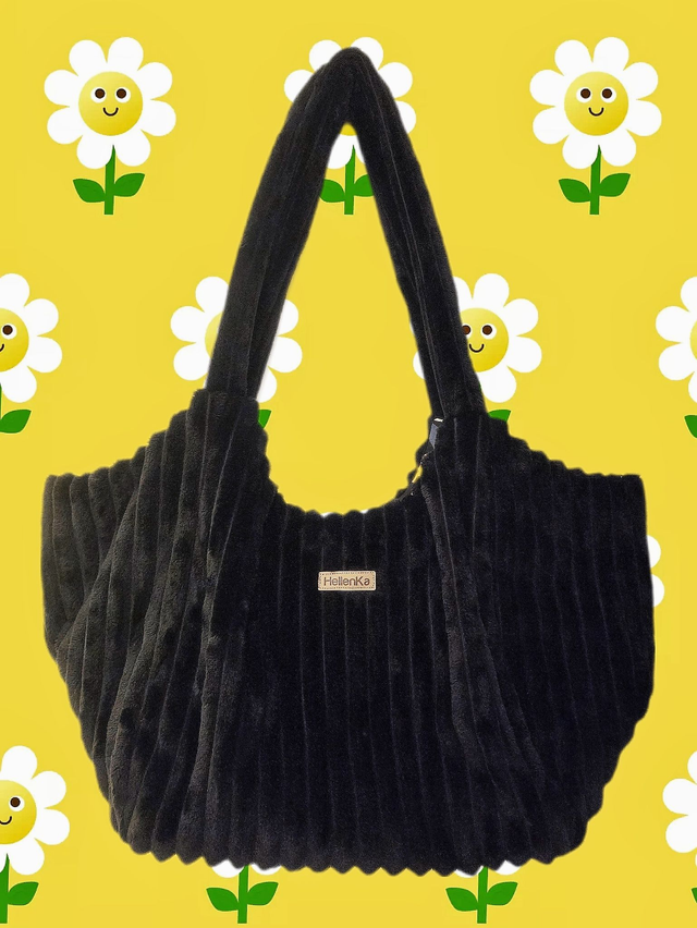 Sac TouDou noir — grand format &amp; récup stylée