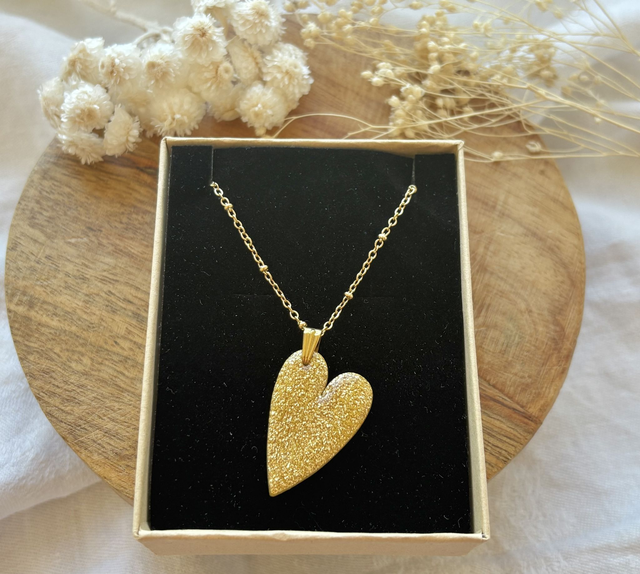 Collier - PAILLETTE - coeur