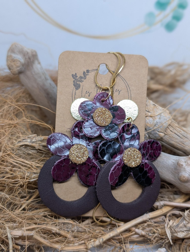 Parure Boucles d&#039;oreilles Baby Marguerite et collier bm209