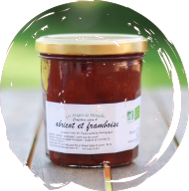 Confiture extra d&#039;abricot-framboise pot de 370 g