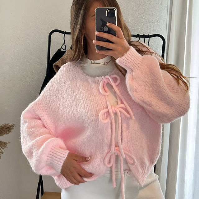 Gilet CAROLINE rose poudré 🇮🇹