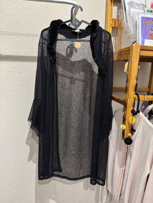 Gilet brillant noir Yendi (331)