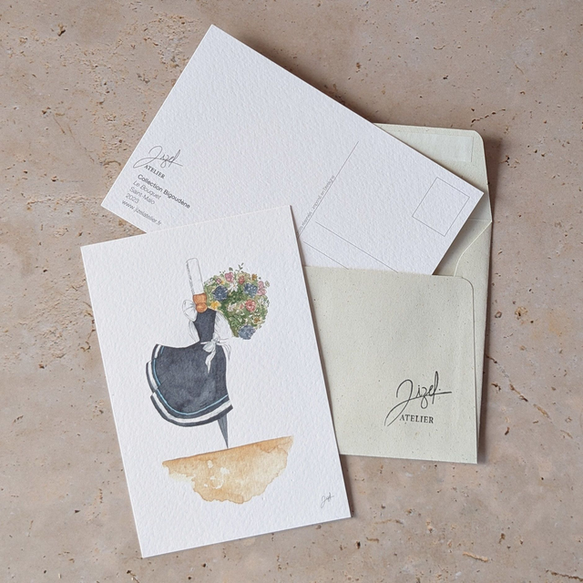 Carte postale - Bigoudène - Le Bouquet