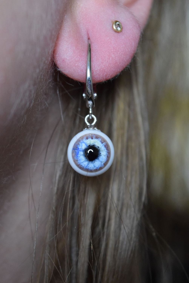 DORMEUSES OEIL DE GNOME MONTURE ARGENT 