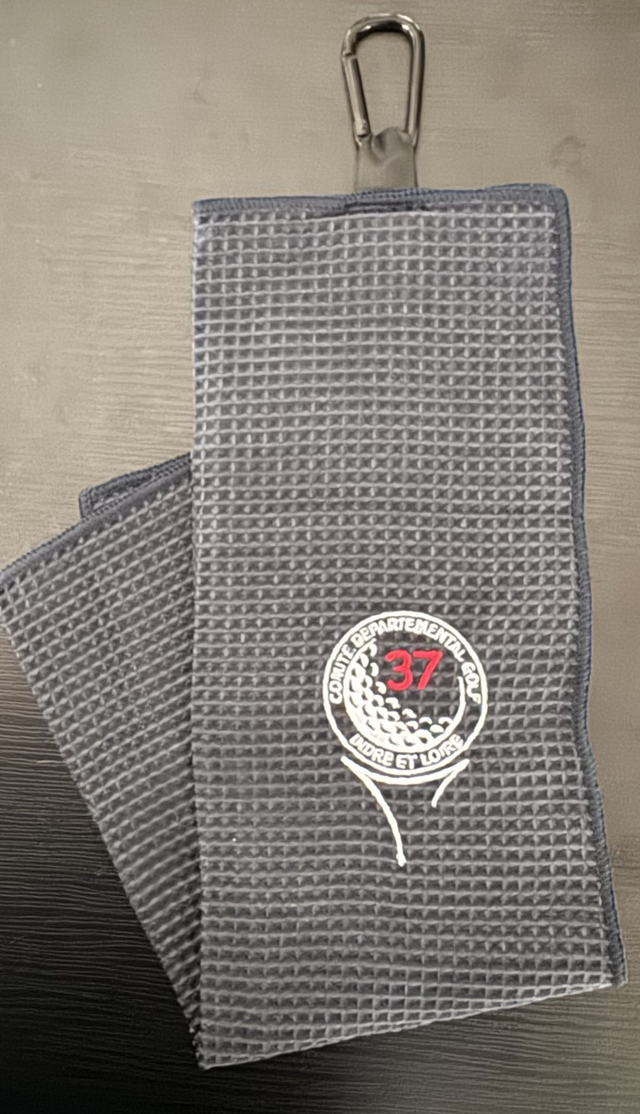 Serviette de Golf NAVY, logotée CDGOLF37