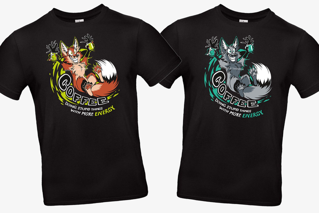 Shirt COFFEE – More Energy! (Red Fox)