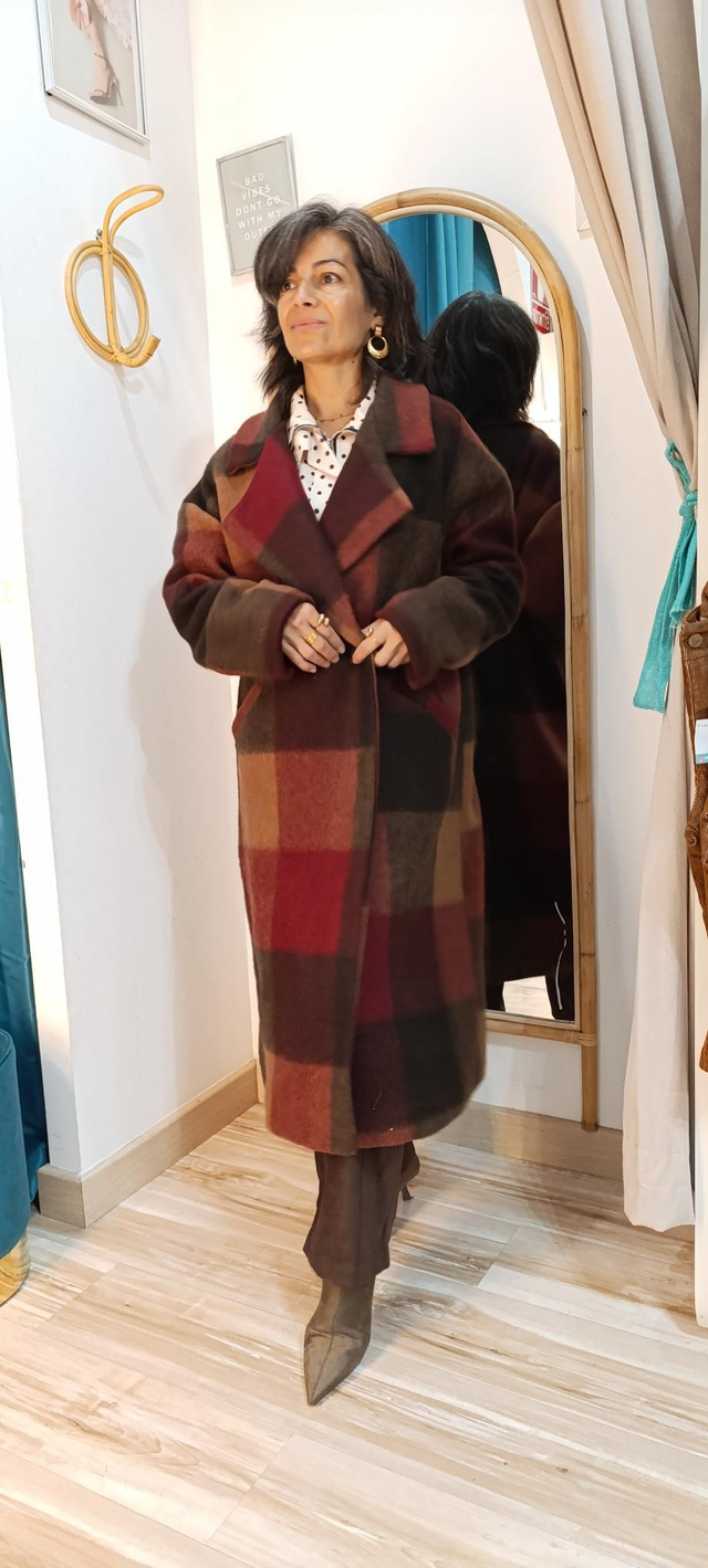 Maxi abrigo cuadros