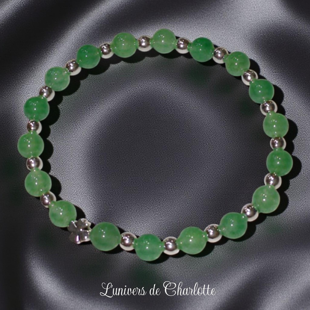 Bracelet "Aventurine verte" - Perle 6 mm - REF59