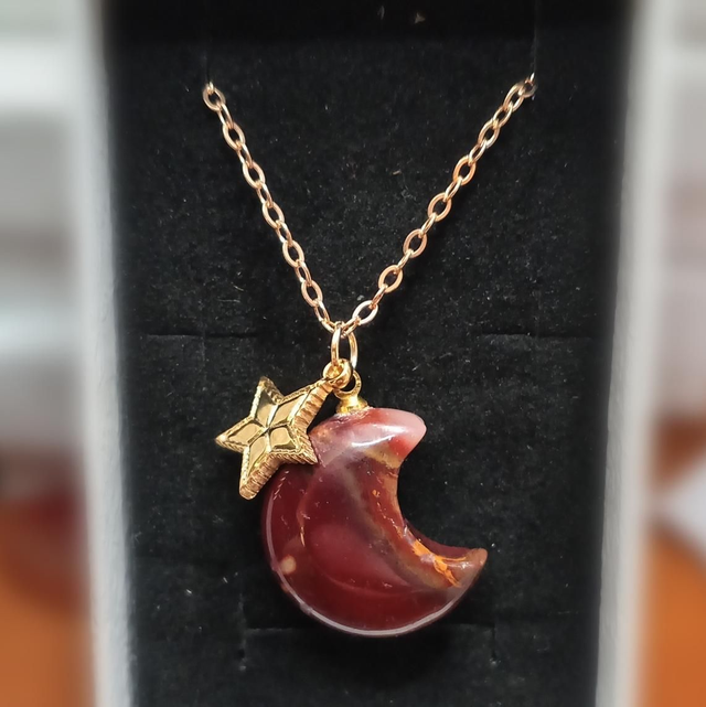 Mookaite Moon Necklace