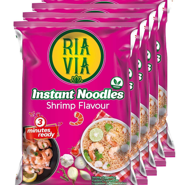 Nouilles asiatiques  Ria Via Instant Noodles – Shrimp Flavour (Vegan)