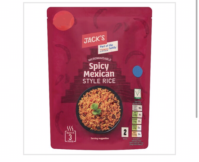 Rice, Jack's Microwaveable Spicy Mexican Style Rice 250g 