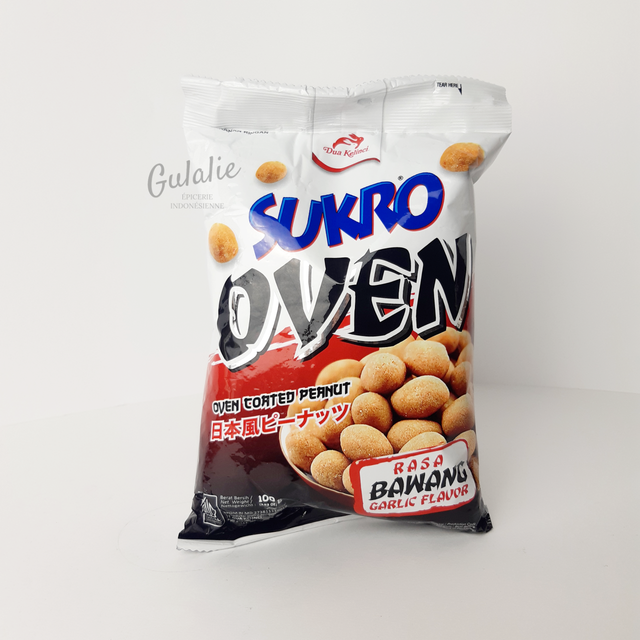 DUA KELINCI Kacang Sukro Oven Bawang - Cacahuete Grillée Enrobée à l'Ail
