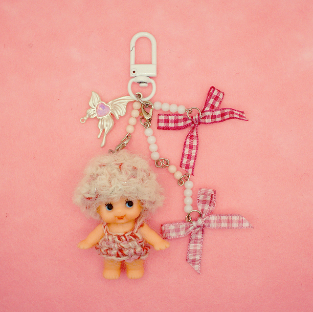 PINKU kewpie charm