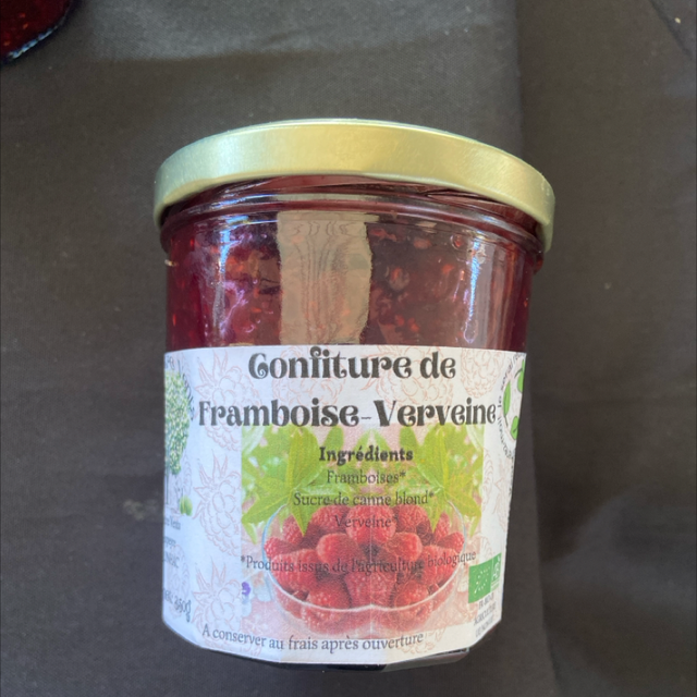Confiture Framboise verveine 350g