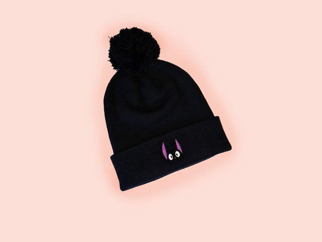 Black Cat Peek-a-boo Bobble Hat