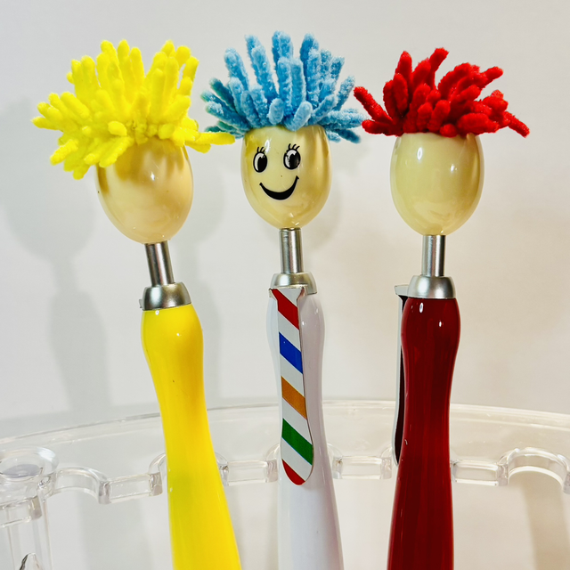 Adorable Crazy Hair character pen 3 colours