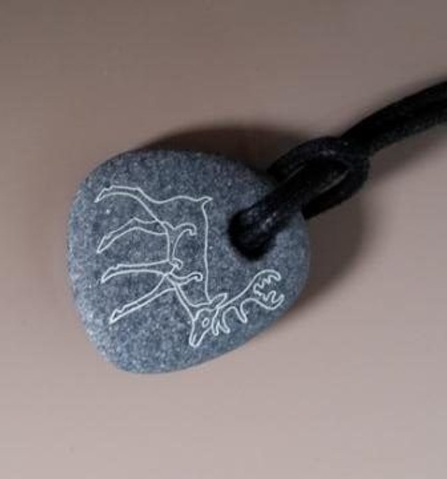 Pebble pendant  - Stag