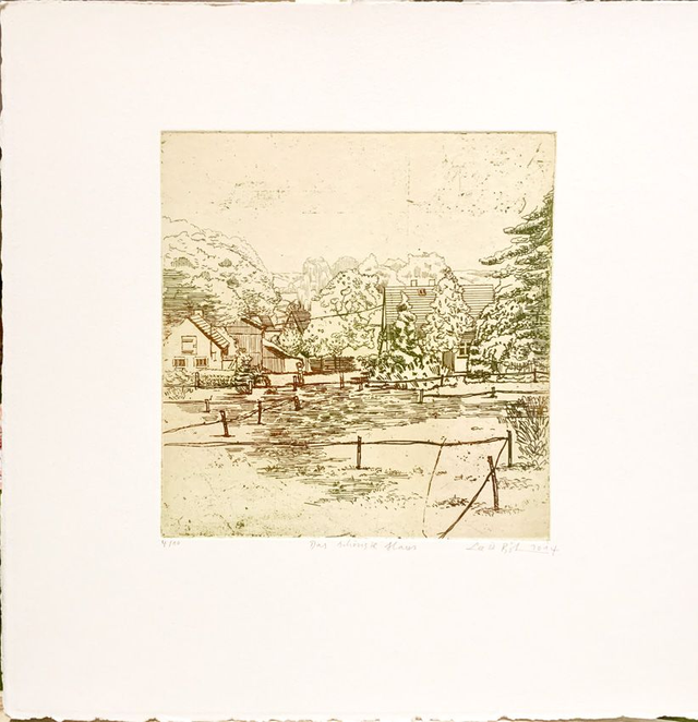 Radierung "Das schönste Haus" / Etching "The Most Beautiful House"