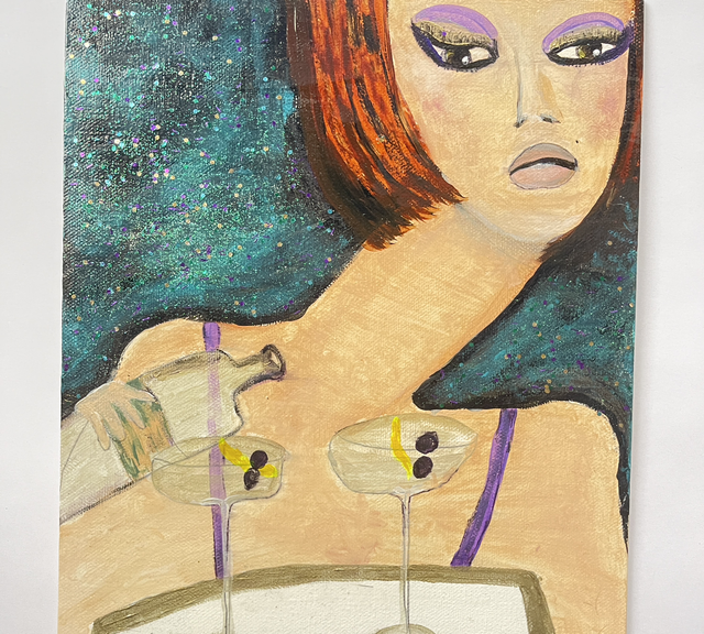 Kunstwerk Acryl auf Leinwand signiert 