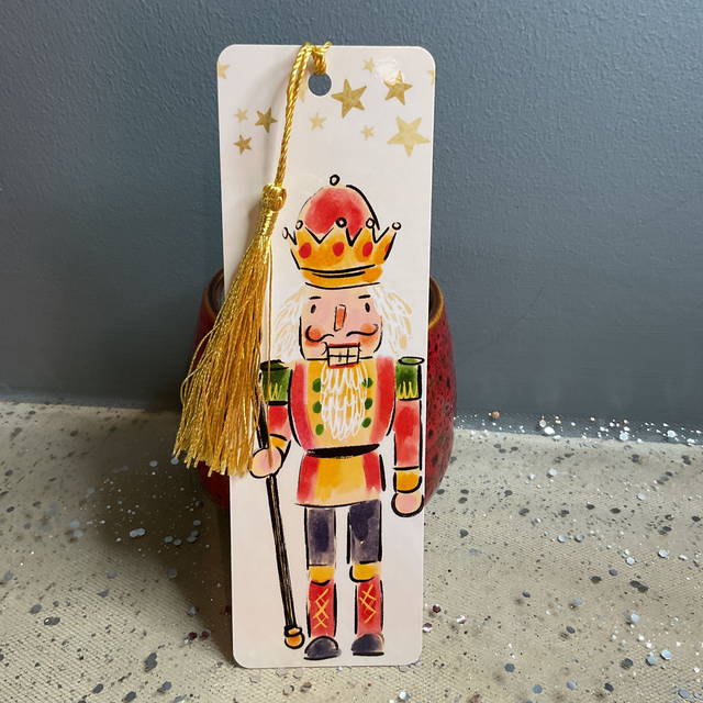 Handmade laminated Christmas bookmarks. Beautiful gift for book lovers. Stocking filler.