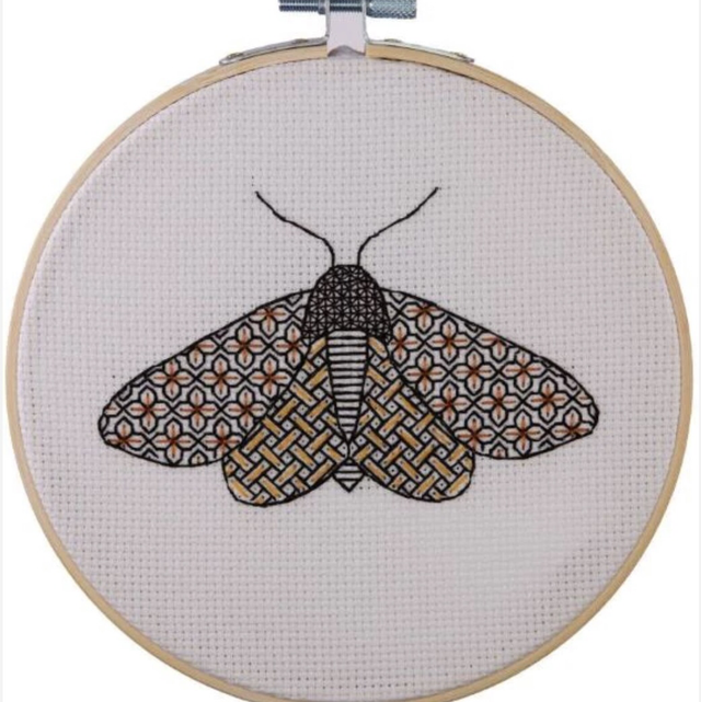 Moth (Blackwork) Embroidery Kit