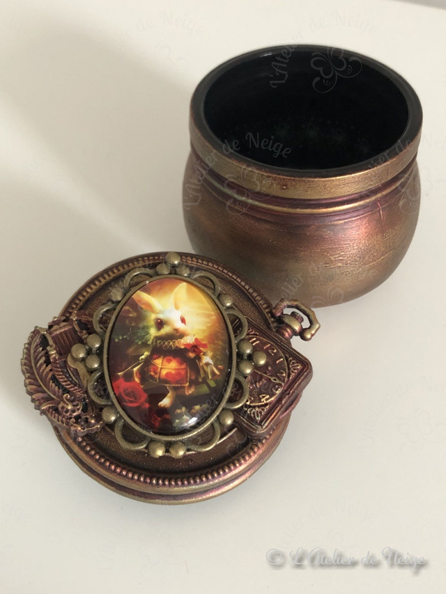 Petit Pot en Verre Lapin Orange