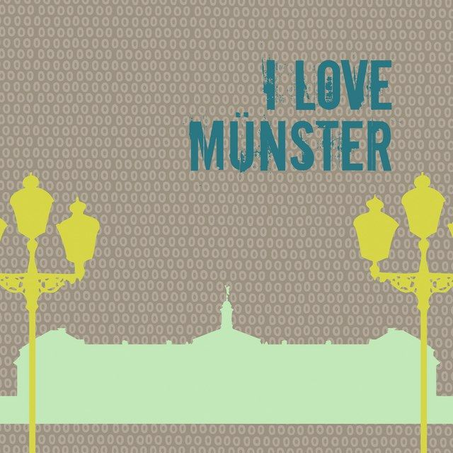 Schloss-Grafik mit Laternen