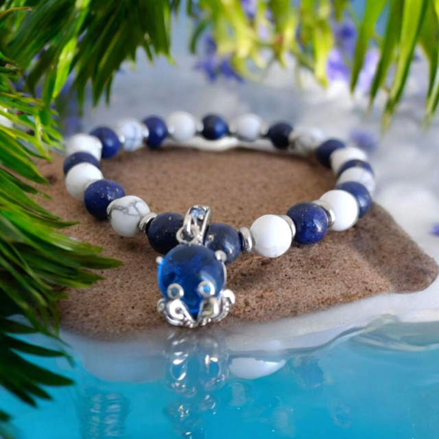 Bracelet Pandolith Lapis-lazuli/Howlite