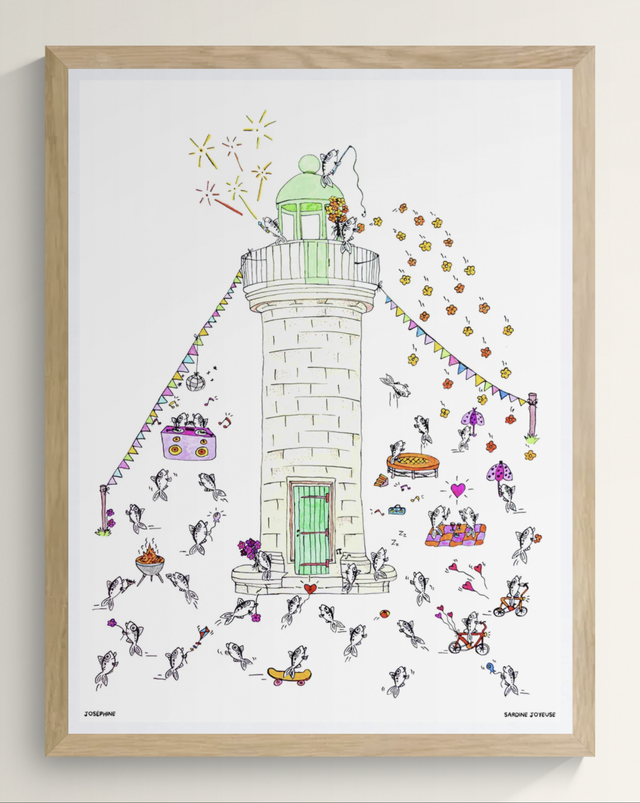 Joséphine – Affiche illustrée de sardines