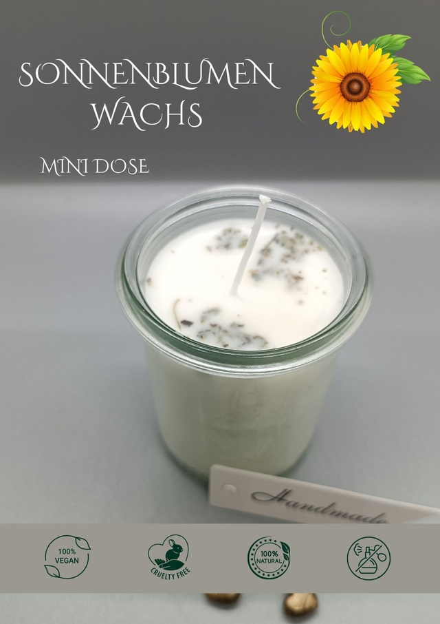  Kerze mit Salbei Glas klein