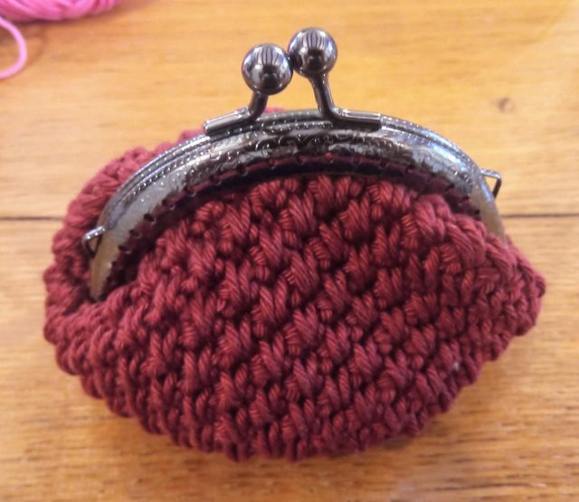 Porte monnaie bordeaux 