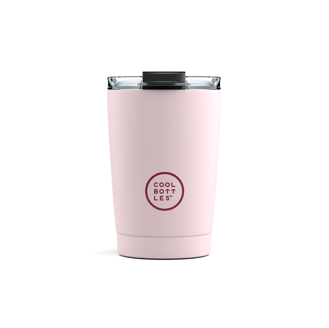 Cool Bottles Edelstahl Thermobecher Coffeecup „PASTEL PINK“ 330ml