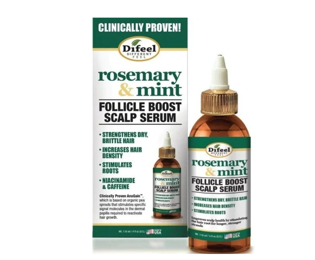  DIFEEL: ROSEMARY MINT FOLLICLE BOOST SCALP SERUM 4OZ 115ML