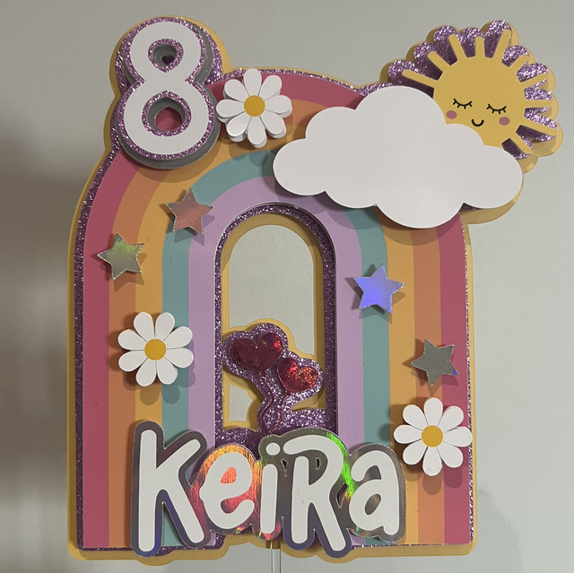 Rainbow Cake Topper