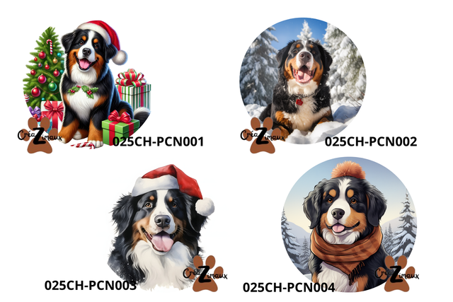 Porte clé Bouvier Bernois modèle Noël