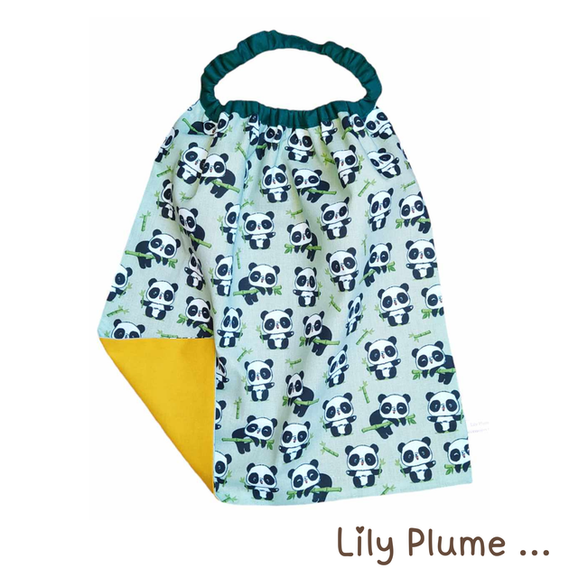 Serviette élastiquée pandas