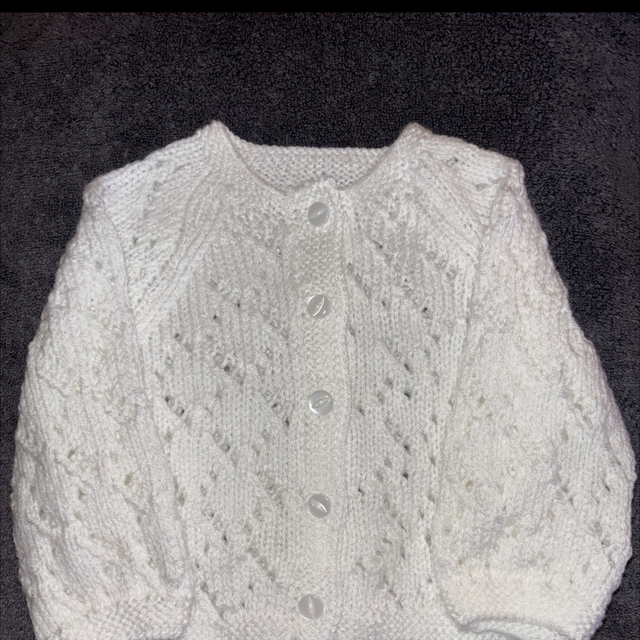 White cardigan 3-6months 