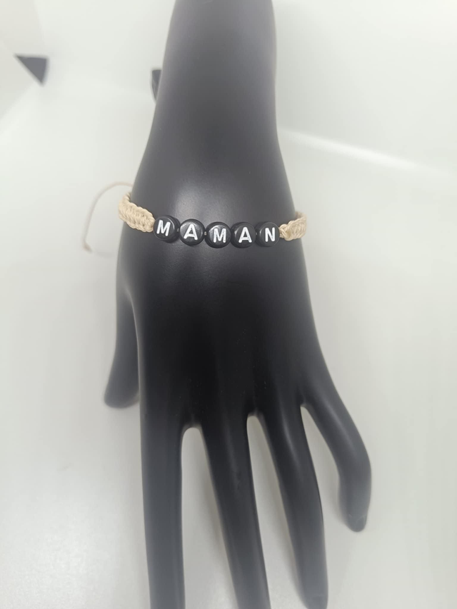 Bracelet cordon ciré à message 