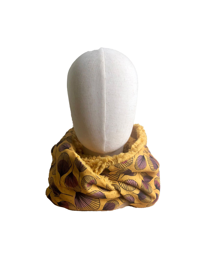 Echarpe double tour Sherpa - PLUMES - jaune