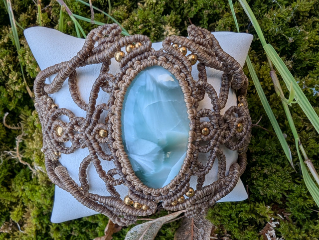 Bracelet manchette avec Hémimorphite